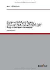 Ansätze zur Risikobeurteilung und Risikobegrenzung der Kreditinstitute in der gewerblichen Immobilienfinanzierung am Beispiel einer Seniorenimmobilie