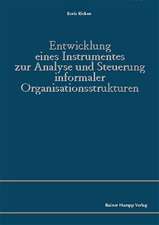 Entwicklung eines Instrumentes zur Analyse und Steuerung informaler Organisationsstrukturen