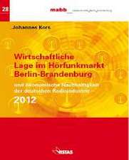 Wirtschaftliche Lage im Hörfunk Berlin-Brandenburg 2012 und ökonomische Nachhaltigkeit der deutschen Radioindustrie