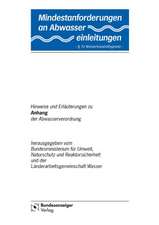 Mindestanforderungen an das Einleiten von Abwasser in Gewässer Anhang 41 