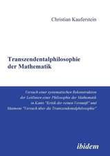 Kauferstein, C: Transzendentalphilosophie der Mathematik. Ve