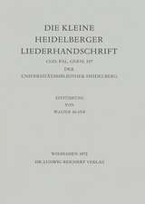 Die Kleine Heidelberger Liederhandschrift