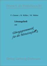 Übungsgrammatik für die Mittelstufe. Lösungsheft