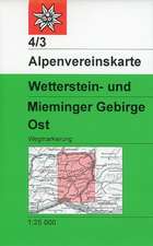 DAV Alpenvereinskarte 04/3 Wetterstein Mieminger Gebirge Ost 1 : 25 000