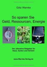 So sparen Sie Geld, Ressourcen, Energie