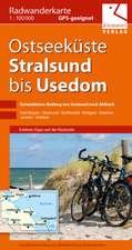 Radwanderkarte Ostseeküste Stralsund bis Usedom 1 : 100 000