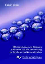 Mikroemulsionen mit flüssigem Ammoniak und ihre Verwendung zur Synthese von Nanomaterialien