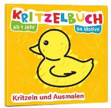 Mein erstes Kritzelbuch ab 1 Jahr: über 94 große Motive - für Jungs und Mädchen - Ausmalbuch - Ausmalen und kritzeln mit Spielzeug, Tiere, Fahrzeuge, Obst, Gegenstände und vieles mehr