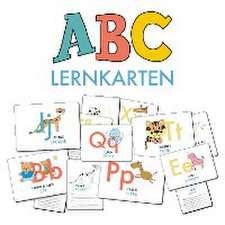 ABC-Lernkarten der Tiere, Bildkarten, Wortkarten, Flash Cards mit Groß- und Kleinbuchstaben