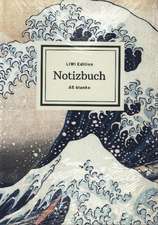 Notizbuch schön gestaltet mit Leseband - A5 Hardcover blanko - Hokusai 