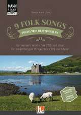 9 Folksongs from the British Isles (Mann singt) - Chorsammlung für zweistimmigen Männerchor (TB) und Klavier