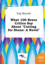 Top Secret! What 100 Brave Critics Say about Cutting for Stone