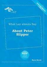 What Lay Abouts Say about Peter Slipper