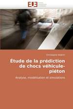 Etude de La Prediction de Chocs Vehicule-Pieton