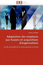 Adaptation des employés aux fusions et acquisitions d'organisations