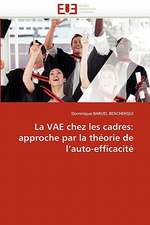 La Vae Chez Les Cadres: Approche Par La Theorie de L Auto-Efficacite