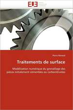 Traitements de surface