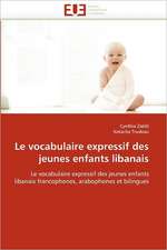 Le Vocabulaire Expressif Des Jeunes Enfants Libanais