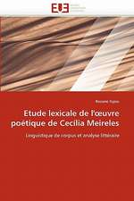 Etude lexicale de l'œuvre poétique de Cecília Meireles