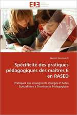 Specificite Des Pratiques Pedagogiques Des Maitres E En Rased