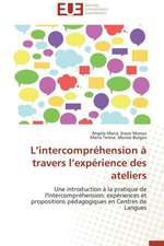 L'Intercomprehension a Travers L'Experience Des Ateliers: E-Services Et Applications Internet