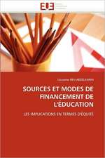 SOURCES ET MODES DE FINANCEMENT DE L''ÉDUCATION