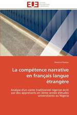 La Competence Narrative En Francais Langue Etrangere