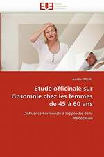 Etude officinale sur l''insomnie chez les femmes de 45 à 60 ans