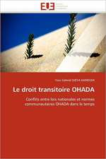 Le droit transitoire OHADA