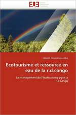 Ecotourisme et ressource en eau de la r.d.congo