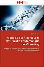 Ajout de données pour la classification automatique de Microarray