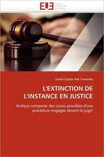 L'Extinction de L'Instance En Justice