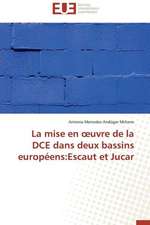 La Mise En Uvre de La DCE Dans Deux Bassins Europeens: Escaut Et Jucar