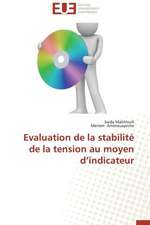 Evaluation de La Stabilite de La Tension Au Moyen D'Indicateur