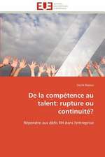 de La Competence Au Talent