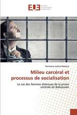 Milieu carcéral et processus de socialisation