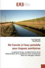 De l'accès à l'eau potable aux risques sanitaires