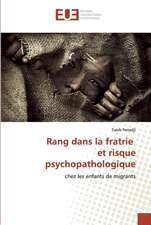 Rang dans la fratrie et risque psychopathologique