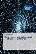 Development and Maintenance of a Business Enterprise