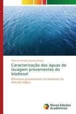 Caracterização das águas de lavagem provenientes do biodiesel