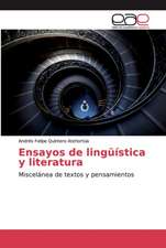 Ensayos de lingüística y literatura