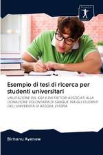 Esempio di tesi di ricerca per studenti universitari