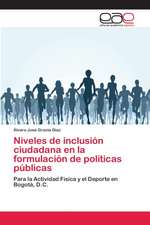 Niveles de inclusión ciudadana en la formulación de políticas públicas