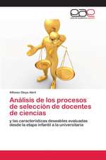 Análisis de los procesos de selección de docentes de ciencias