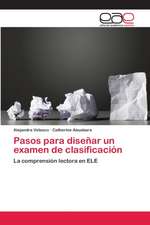 Pasos para diseñar un examen de clasificación