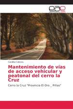 Mantenimiento de vías de acceso vehicular y peatonal del cerro la Cruz