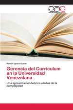 Gerencia del Curriculum en la Universidad Venezolana