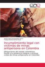 Incumplimiento legal con victimas de minas antipersona en Colombia