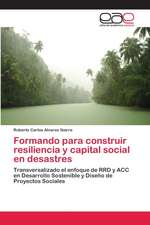 Formando para construir resiliencia y capital social en desastres