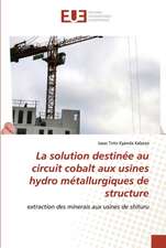 La solution destinée au circuit cobalt aux usines hydro métallurgiques de structure